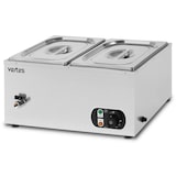 thumbnail of VERTES Voedselwarmer Buffet Elektrisch 1500W RVS (Incl. 2x GN 1/2 Bak met Deksel 2x10L, Aftapkraan, Bain Marie, Temperatuur 0-85°C)