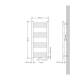 thumbnail of ECD Germany Badheizkörper Mittelanschluss 400×800 mm Anthrazit, gerade, Thermostat-Set (Universal/Eck/Durchgang)