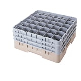 thumbnail of CAMBRO - 36S738-184 - Cesta de lavado 36 comp. 3 alturas - 7,2 cm Ø máx. - alt. máx. 20 cm - 50 x 50 x 22,5 cm - Beige