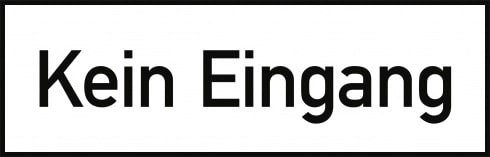 Kein Eingang, Folie, 300x100 mm