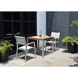 thumbnail of METRO PROFESSIONAL stapelstoel met armleuningen Lynx, aluminium/synthetische stof, zilver