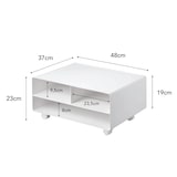 thumbnail of Yamazaki Druckerstation Druckerregal Druckertrolley Druckerschrank mit Rollen 48x19x37cm Metall weiß