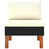 thumbnail of vidaXL Mittelsofas 3 Stk. Poly Rattan und Eukalyptus Massivholz