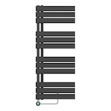thumbnail of Elektrischer Badheizkörper Paneel Anschluss links schwarz 1200x500 (HxB) 593W
