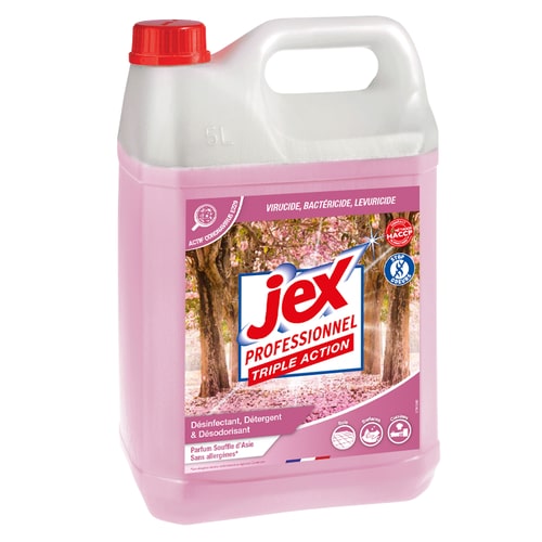 Jex Professionnel désinfectant Triple Action+ Souffle d'Asie 5L - nettoie, désinfecte, parfume