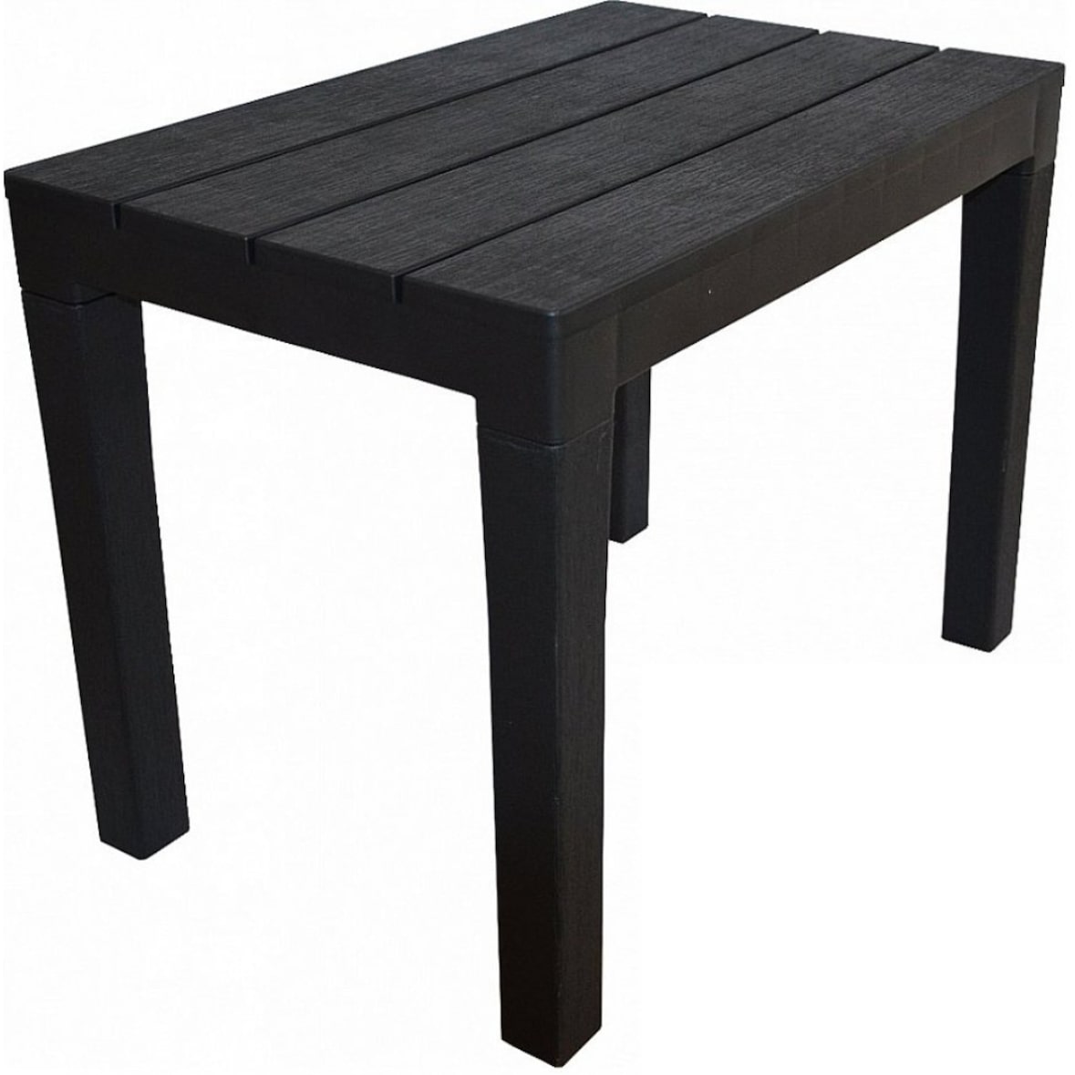 Gartentisch Bank Hocker 60x40 cm Kunststoff Anthrazit Robust Terrasse Balkon