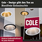 thumbnail of Paulmann LED Einbauleuchte 3-Step-Dim Cole Coin 3er-Set  IP44 rund 88mm  Coin 3x6W 3x470lm 230V dimmbar 2700K Schwarz#Silber matt 93408