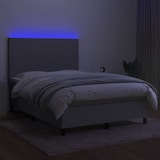 thumbnail of vidaXL Boxspringbett mit Matratze & LED Hellgrau 140x200 cm Stoff