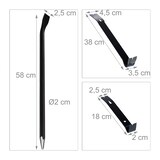 thumbnail of Relaxdays Brecheisen Set 5-teilig, Brechstange sechskant, Nageleisen groß, Kuhfuß lang, Montierhebel, aus Stahl, schwarz