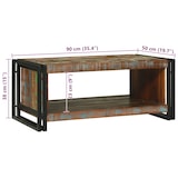 thumbnail of vidaXL Couchtisch 90x50x38 cm Massivholz Altholz