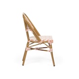 thumbnail of Chaise de terrasse ALMA - Tressage rose et blanc