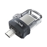 thumbnail of SanDisk Pen USB Ultra Dual m3.0 32 GB USB Tipo A / Micro-USB 3.2 Gen 1 (3.1 Gen 1) Preto, Prateado, Transparente