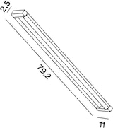 thumbnail of Slim - 24W LED-Wandleuchte, CCT 2700K-4000K, L.79,2 cm, Einstellbar, 1920 lm, IP20 - Perenz - Metallic Brown