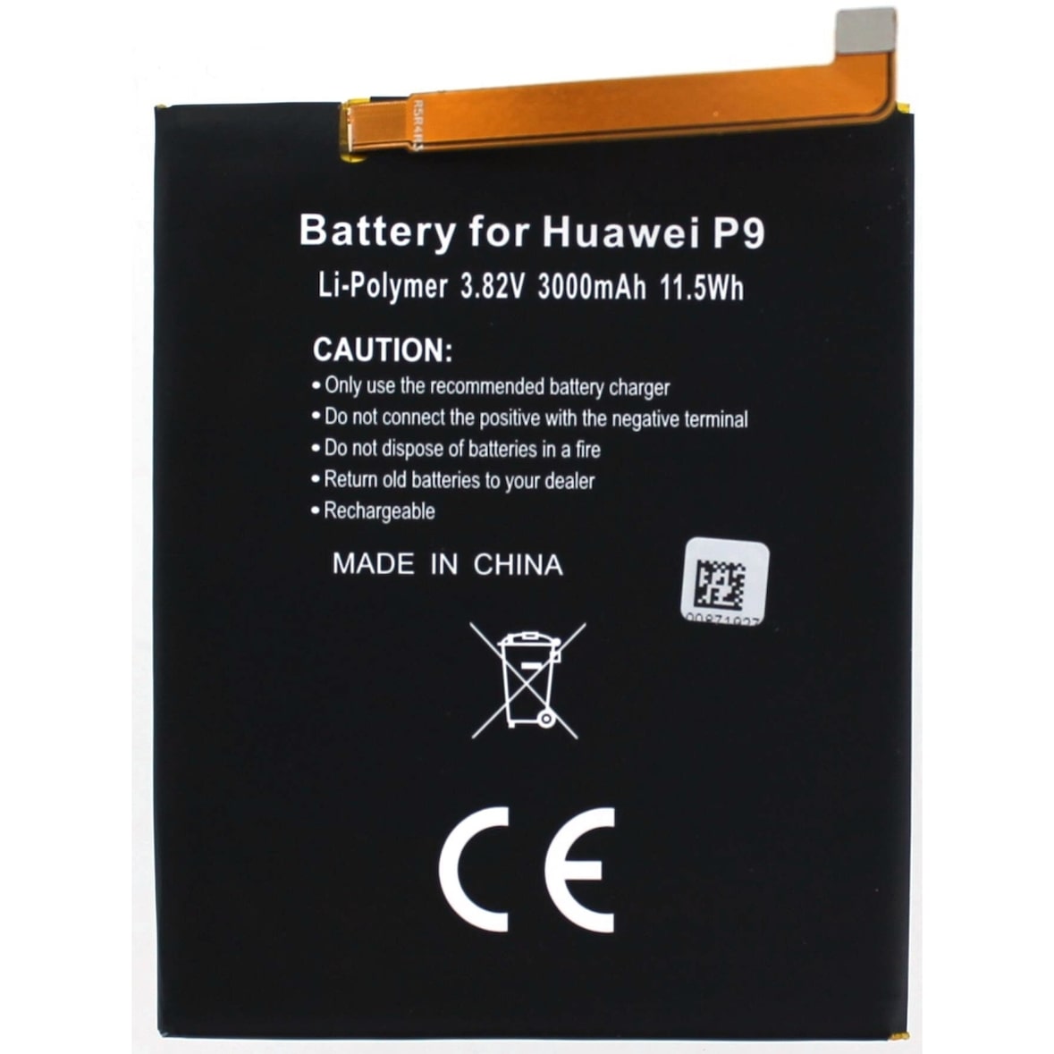 Akku für Huawei P Smart Li-Pol 3,8 Volt 2900 mAh schwarz