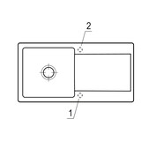 thumbnail of Villeroy&Boch Rechteckiges Spülbecken, Küchenspüle Siluet 60 Crema weiß 100x51 cm, Unterschrankbreite 60 cm