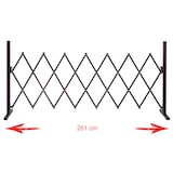 thumbnail of Absperrgitter HWC-B34, Scherengitter Rankhilfe Tierschutzgitter ausziehbar, Alu braun ~ Höhe 103cm, Breite 31-261cm
