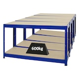 thumbnail of PROREGAL Mega Deal | 4x Höhenverstellbare Werkbank Dino | HxBxT 90x160x60 cm | Traglast 600 kg | Blau | Holzplatte