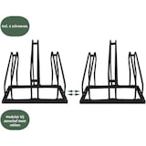 thumbnail of BRASQ Fietsenrek voor 3 Fietsen - Fietsentandaard - Fietsrek - Fietsbeugel voor Vloer Inclusief bevestigingsmateriaal - Zwart