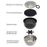 thumbnail of Salatschleuder mit Seilzug aus Edelstahl