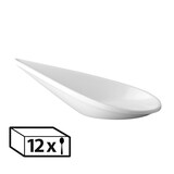 thumbnail of 12er Set Fingerfoodlöffel -DROP-, 10,5 x 5,5 cm, H: 3 cm, Melamin weiß, stapelbar, spülmaschinengeeignet, bruchsicher & elegant
