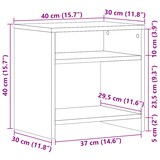 thumbnail of Tables de chevet 2 pcs vieux bois 40x30x40 cm bois d'ingénierie – Modèle Folie