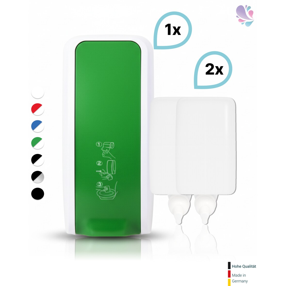 SET: Manueller Spender für Toilettensitzreinigung Blanc Cosmos +2x 1-Liter Sitzreinigungsschaum - PRODUKTSET