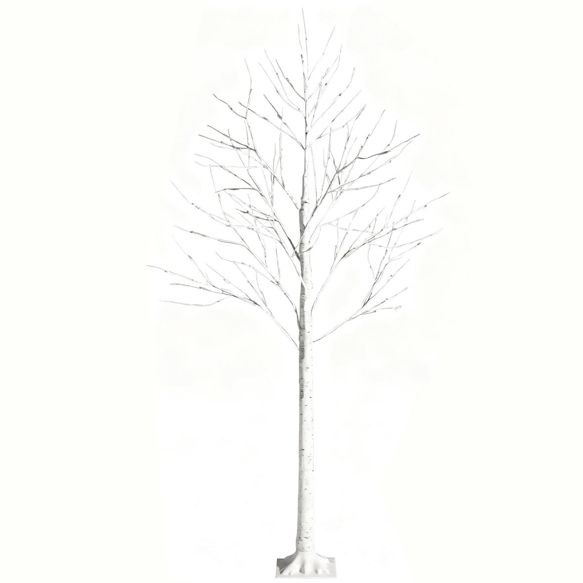 COSTWAY Albero Luce LED 180 cm, Betulla con Luci LED Bianco Caldo, Albero di Natale Artificiale, Albero di Natale