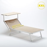thumbnail of 2 Lettini spiaggia mare professionali in alluminio Xl Grande Italia Stock - Beige-GI100TEX2PZE