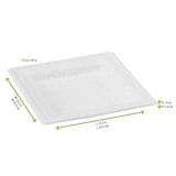 thumbnail of FHC - 250Pcs - Assiette carrée blanche en pulpe - 260x260x20mm