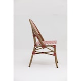 thumbnail of Sedia da terrazza per ristorante CONTI in alluminio e polirattan intreccio zig-zag rosso e bianco - 49 x 57 x 88 cm Rosso e Bianco