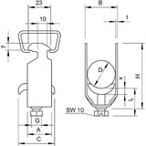 thumbnail of OBO Bettermann BBS-Bügelschelle 2056 M 34 FT 1156047