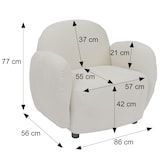 thumbnail of Sillón HWC-P33, sillón lounge/relax/cocktail Sillón tapizado, tela/textil chenilla (330 g/m²) Oeko-Tex ~ marrón