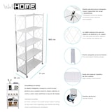 thumbnail of WellHome - Estantería de Almacenaje PLEGABLE de 5 Estantes con Ruedas en color Blanco - 71×34×160 cm