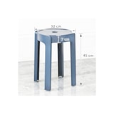 thumbnail of 4 Tabourets Gigognes empilables BM HOME TAB-BLEU-FONCE en plastique, légers pour la maison salle de classe, cuisine, jardin
