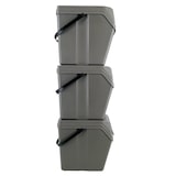 thumbnail of Keden - Set di 3 contenitori per rifiuti Sortibox per raccolta differenziata Grigio 3x25L