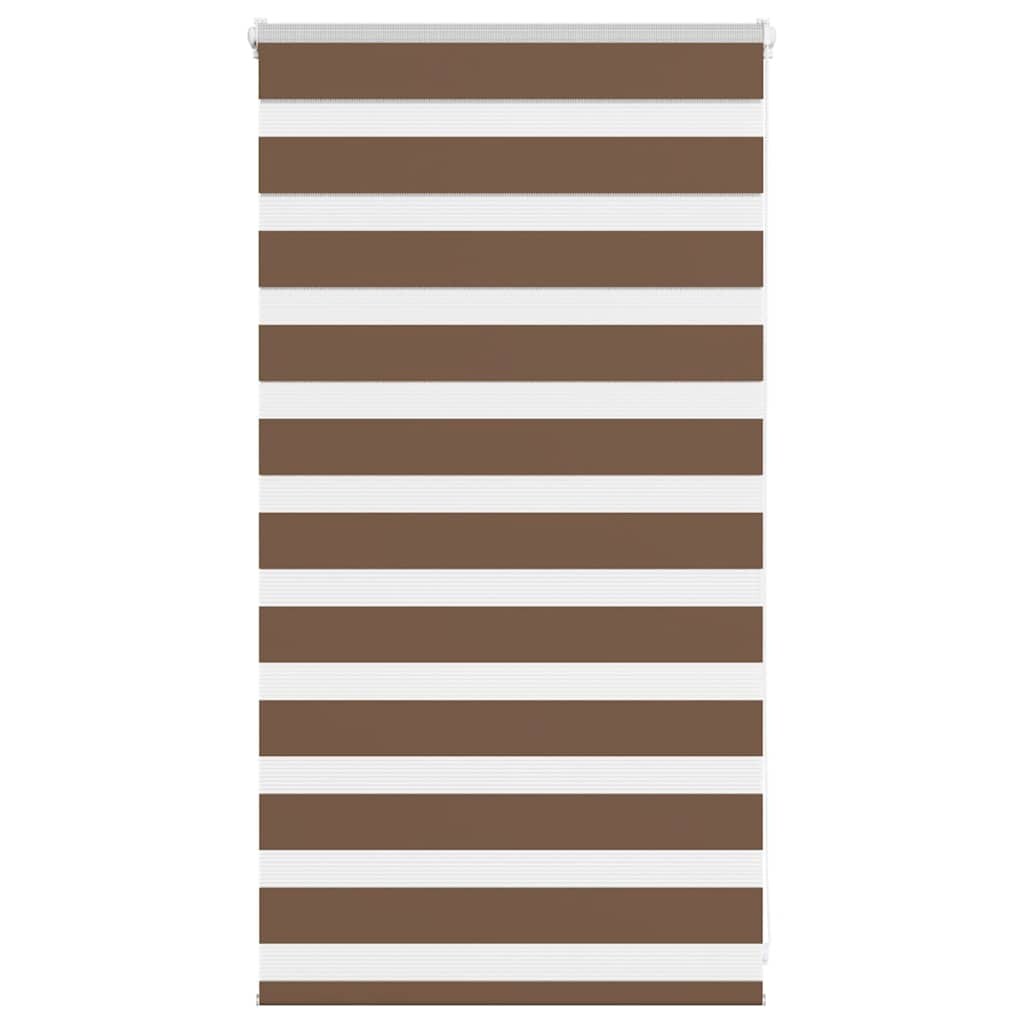 vidaXL Doppelrollo Braun 85x100 cm Stoffbreite 80,9 cm Polyester