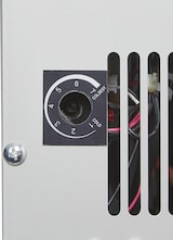 thumbnail of Gastro-Cool - Extra kleiner und schmaler Getränkekühlschrank mit Glastür - silber GCGD8