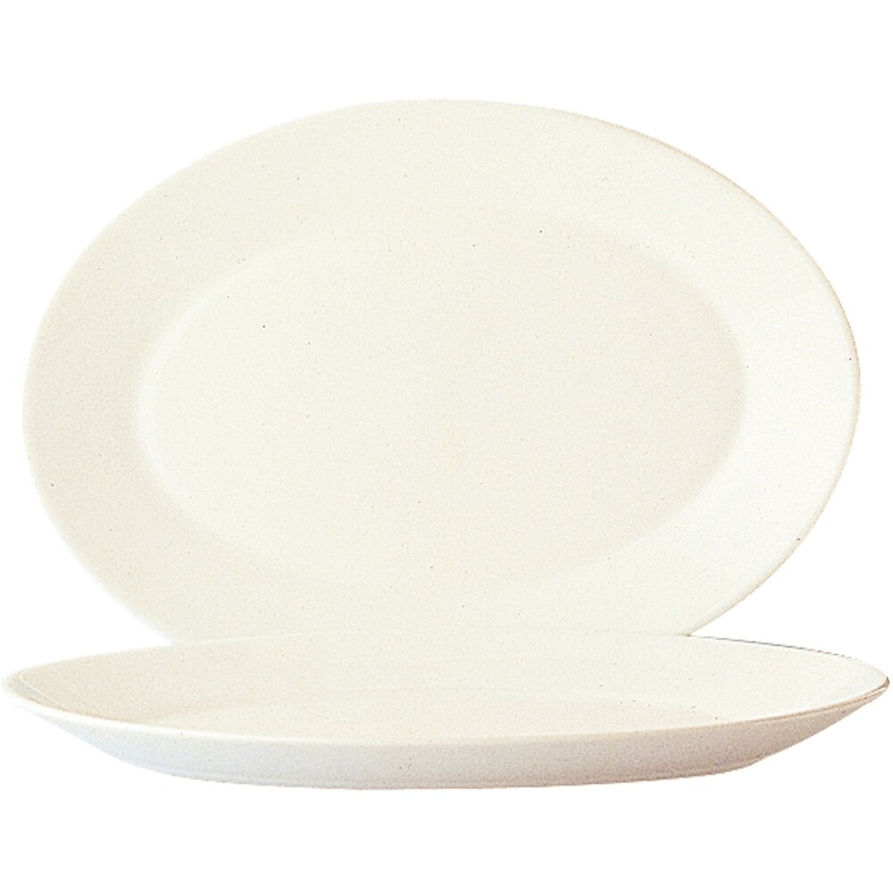 24 x Intensity Uni Platte oval 29x21cm * - cremeweiß -