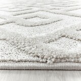 thumbnail of Teppich Wohnzimmer 3D Geometrisch Modern Waschbar Strapazierfähig Esszimmer OEKO-TEX Rund Creme 200x200 cm – GENF von Kadima Design
