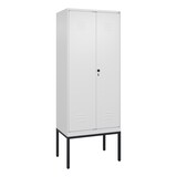 thumbnail of C+P Schwarz-Weiß-Spind Classic PLUS, Gestell, 2 Abteile, 2120x800x500mm, 9016/90