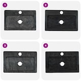 thumbnail of vidaXL Wandwaschbecken Schwarz 38x24x6,5 cm Marmor