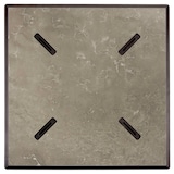 thumbnail of Set van beige marmeren laminaat tuintafel en 2 grijze fauteuils - Oviala