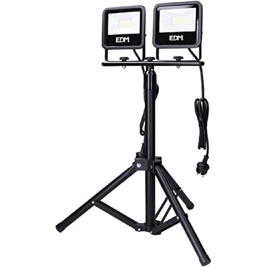 EDM - Refletor Led para Projetor com Tripé 2X30W 2X2370Lm 6400K Série Preta Clara Edm