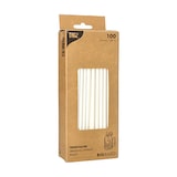 thumbnail of 100 Trinkhalme, Papier Ø 6 mm · 20 cm weiss