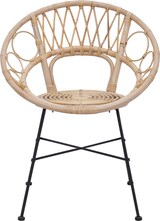 thumbnail of vidaXL Esszimmerstuhl 2 pcs Natur 49 x 51 x 81 cm Rattan und Eisen