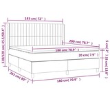 thumbnail of vidaXL Boxspringbett mit Matratze & LED Hellgrau 180x200 cm Stoff