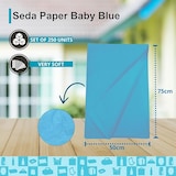 thumbnail of Seidenpapier Babyblau 50x75 cm – 250-Blatt-Packung für Geburtsgeschenke, Blumen, Feste und zarte Verpackungen