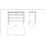 thumbnail of Commode 4 tiroirs Léonie en kit -  Blanc Rectangulaire Bois Amadeus 45.00x101.00 cm