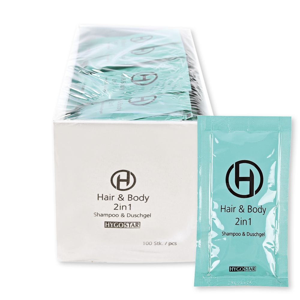 2in1 Hotel Shampoo und Duschgel Sachets 12 ml 100 Stück
