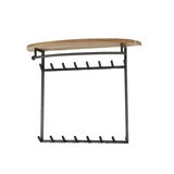 thumbnail of Portemanteau industriel en acacia massif naturel 16 patères Stefan